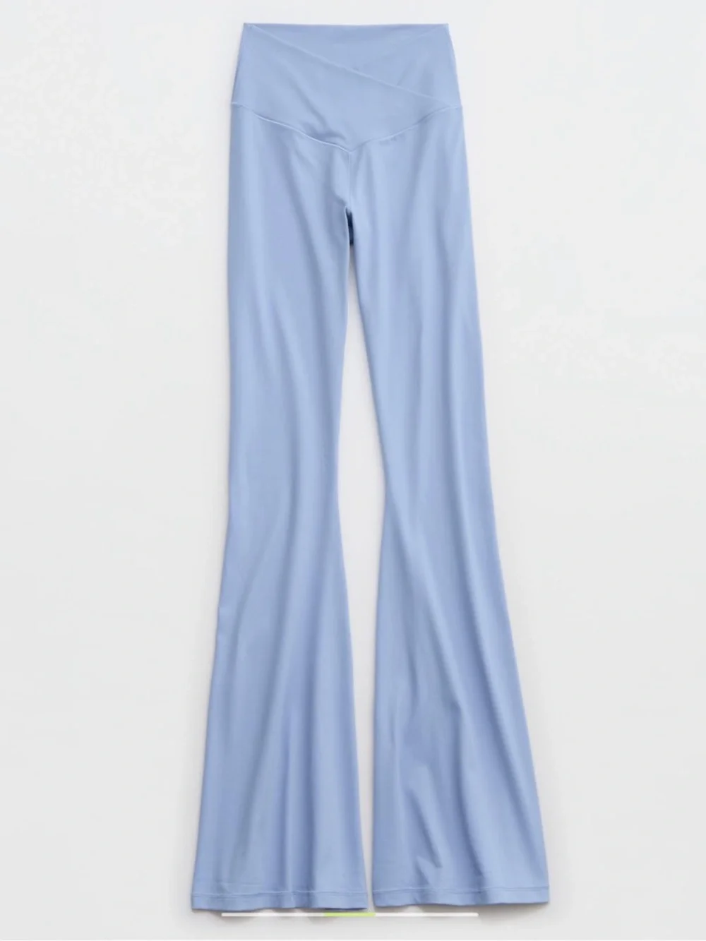 OFFLINE Aerie Real Me High Waisted Crossover Flare Leggings Light Blue LONG